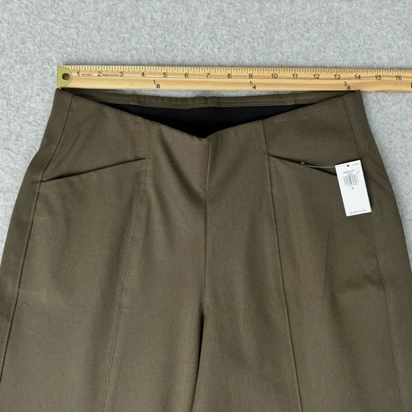 Old Navy Womens Pixie Wide Leg Pants Size Medium Brown Green Pull On Stretch New - Picture 10 of 13